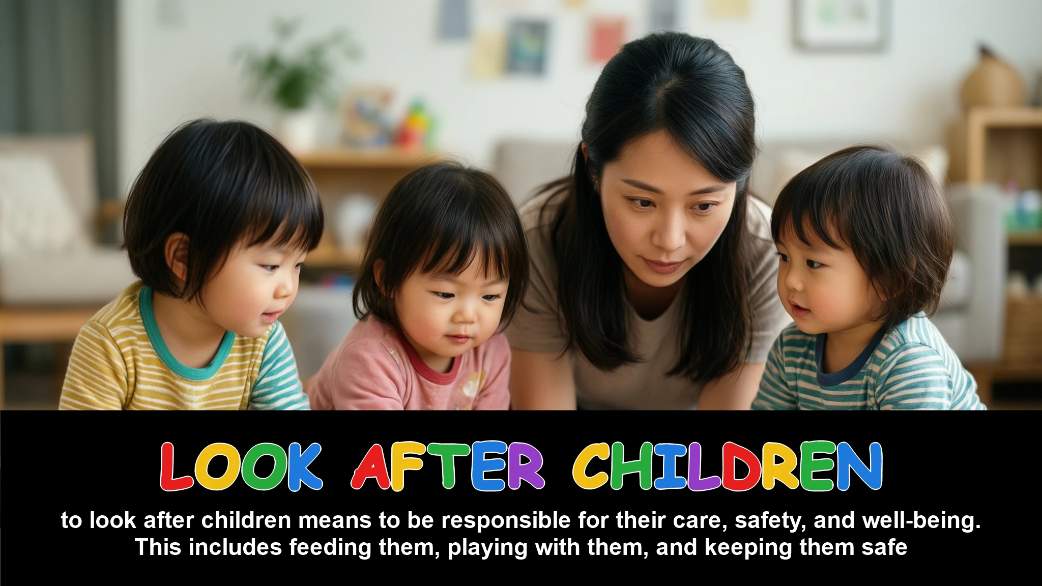 English Illustration for look after children
